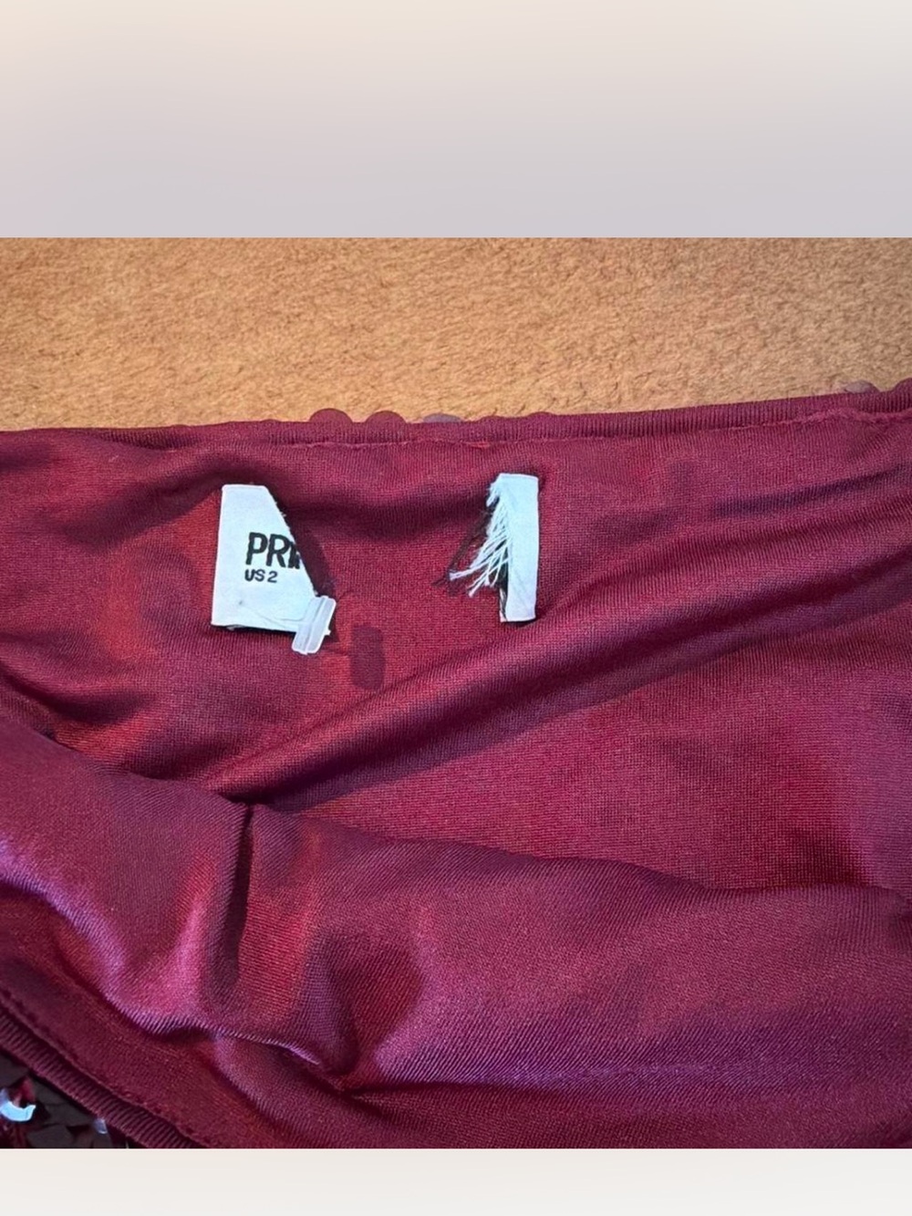 Princess Polly Burgundy Sequin Mini Skirt - Picture 5 of 7